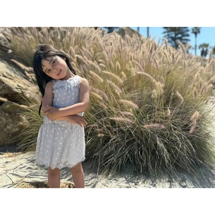 Marley Dress - Grey Mesh Daisy