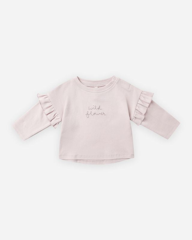 Quincy Mae Ruffle Long Sleeve Tee