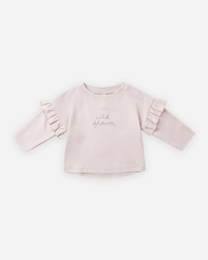 Quincy Mae Ruffle Long Sleeve Tee