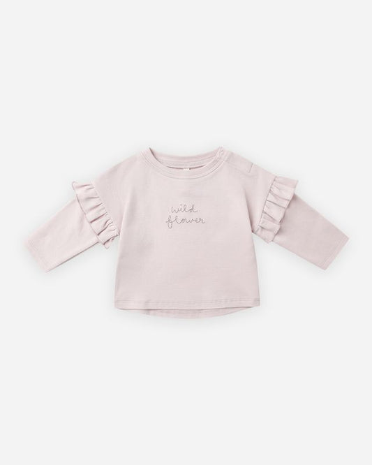 Quincy Mae Ruffle Long Sleeve Tee