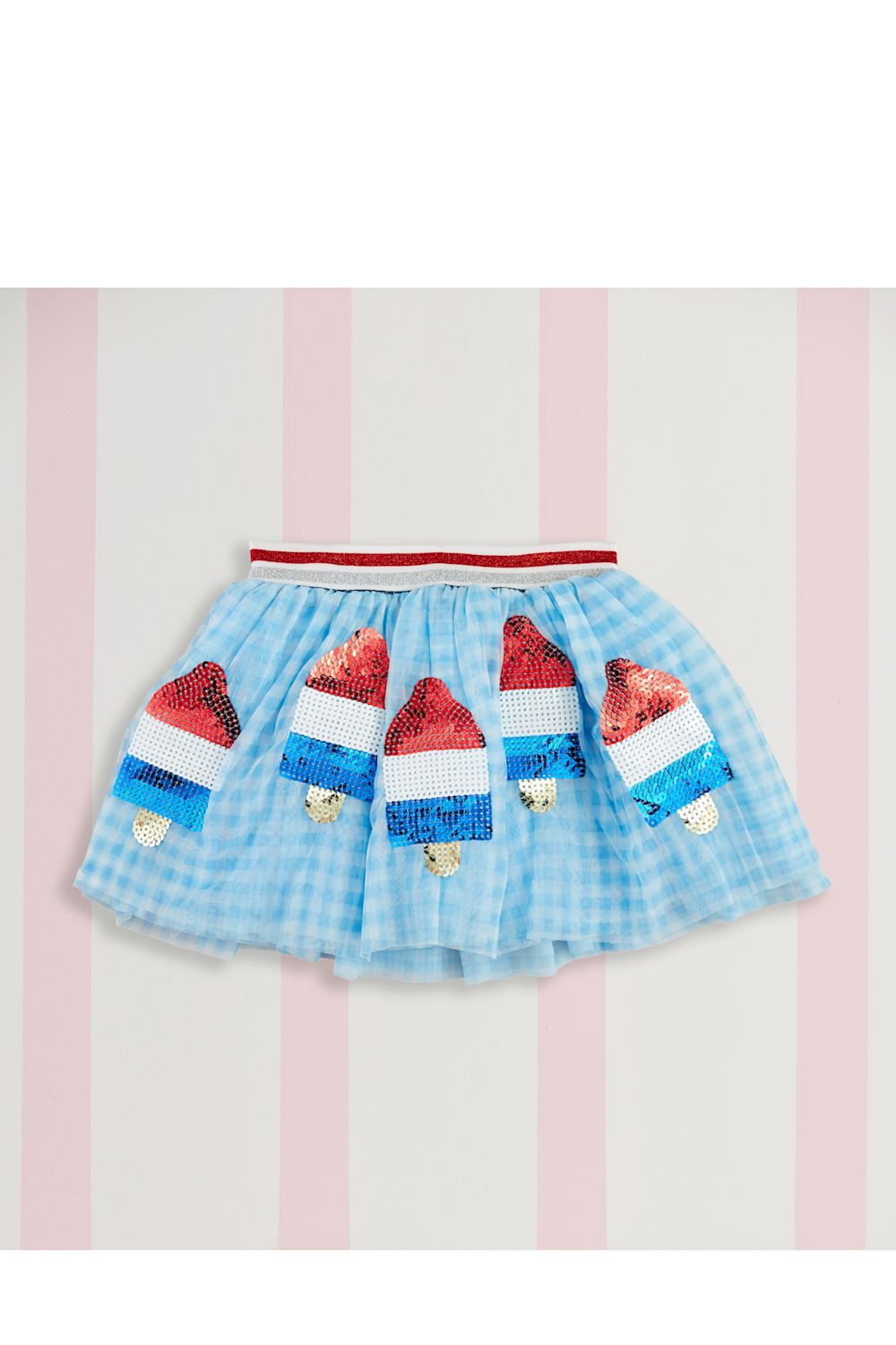 Red, White, and Blue Sequin Popsicle Tutu