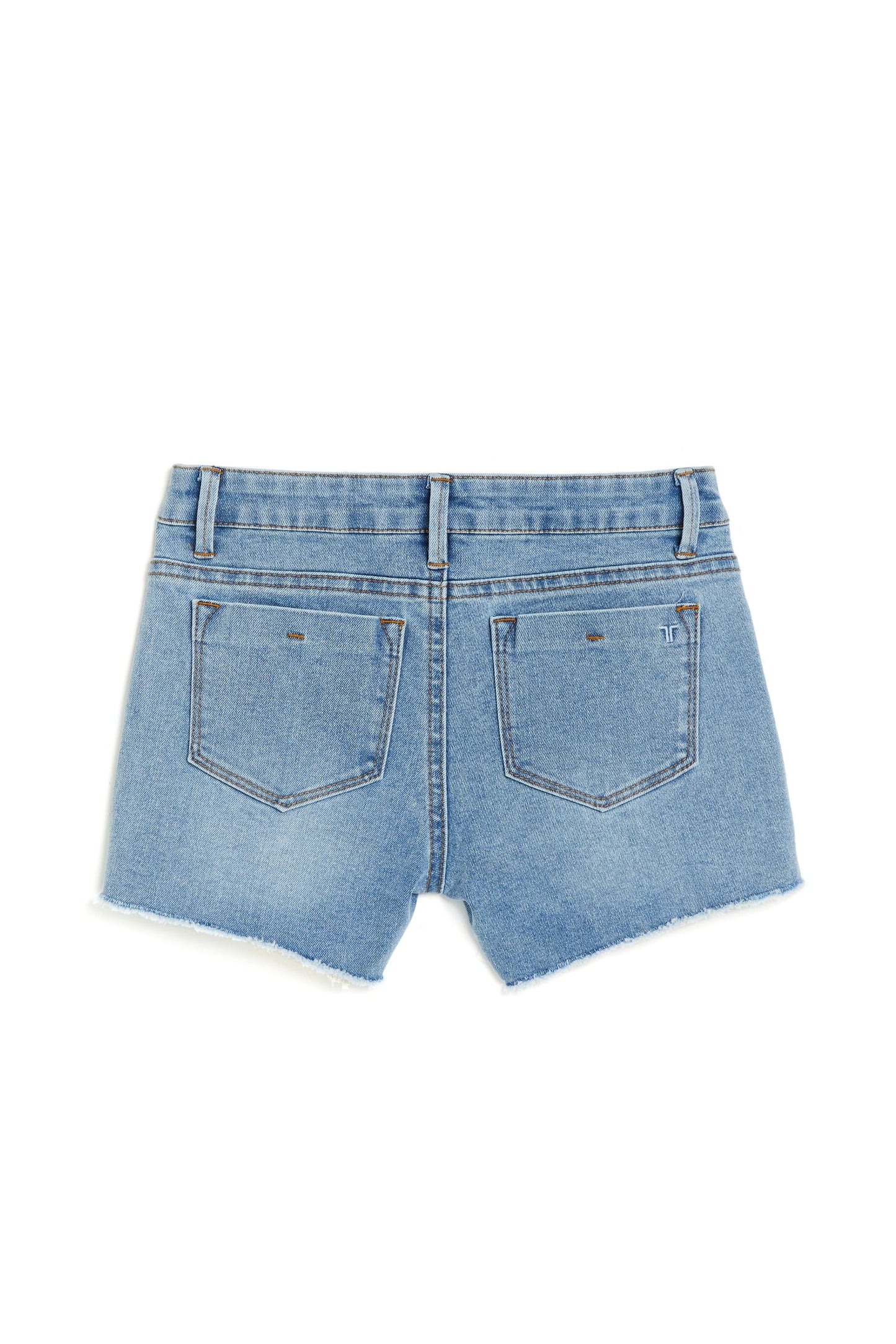 Girls Indigo Shorts with Crochet Detail