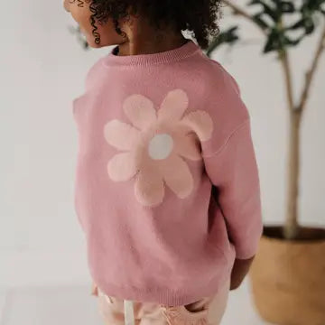 Pink Daisy Knit Sweater