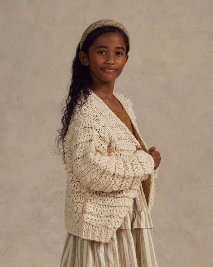 Rylee + Cru Natural Fringe Cardigan