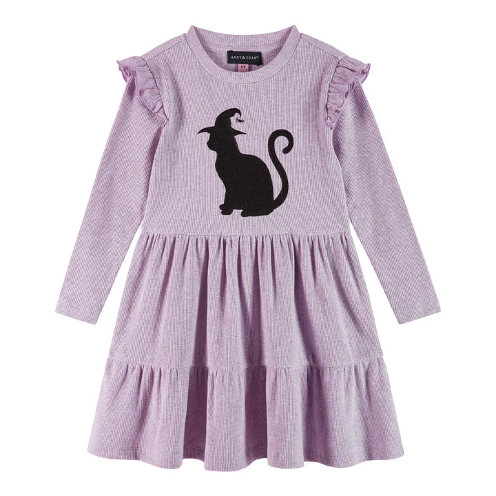 Andy & Evan - Purple Jersey Dress | Black Cat