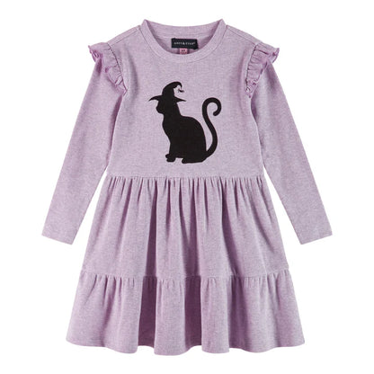 Andy & Evan - Purple Jersey Dress | Black Cat