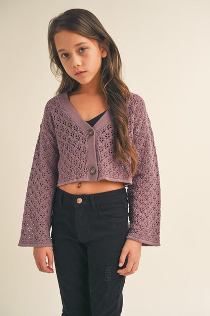 Christina Crochet Cropped Cardigan