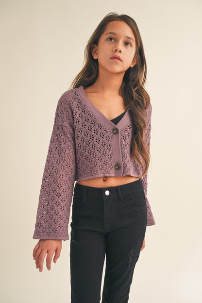 Christina Crochet Cropped Cardigan