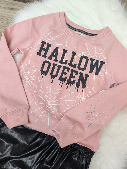 Hallow"QUEEN" Crop Sweatshirt