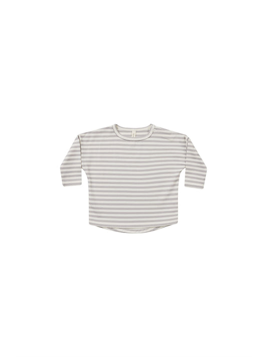 Quincy Mae - Long Sleeve Tee Periwinkle Stripe