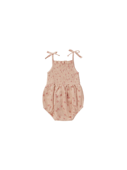 Rylee + Cru Kaia Romper - Pink Daisy