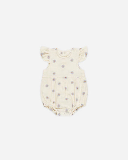 Rylee+Cru Amelia Romper - Blue Daisies