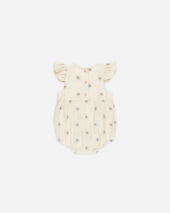 Rylee+Cru Amelia Romper - Blue Daisies