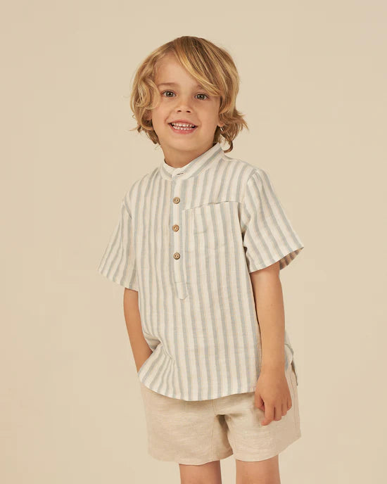 Rylee + Cru Mason Shirt Ocean Stripe