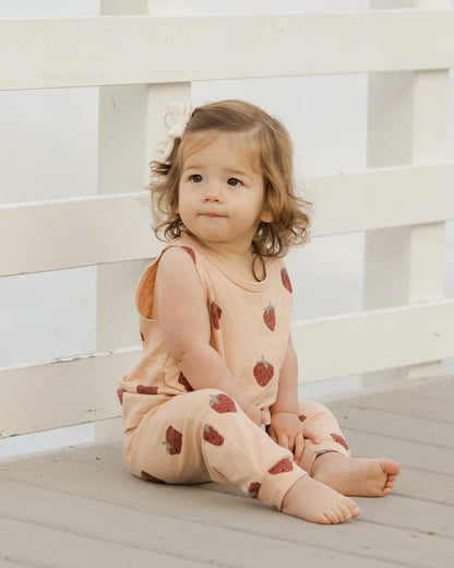 Rylee + Cru Tank + Slouch Pant Set - Strawberries