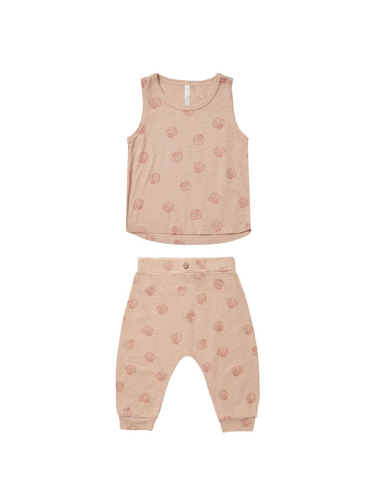 Rylee & Cru Seashell Tank and Slouch Pant Set