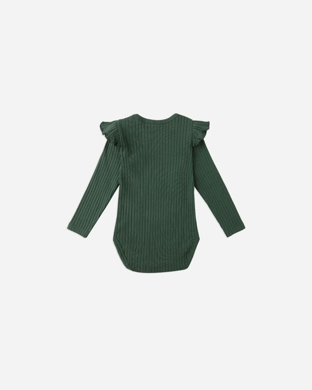 Rylee+Cru Shoulder Ruffle Bodysuit