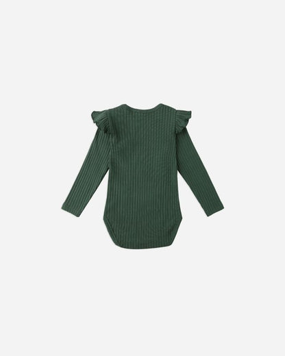 Rylee+Cru Shoulder Ruffle Bodysuit