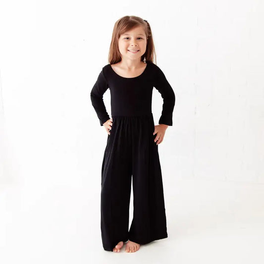 Onyx Black Bamboo Romper