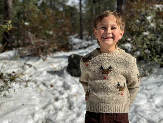 Rudy Beige Reindeer Sweater