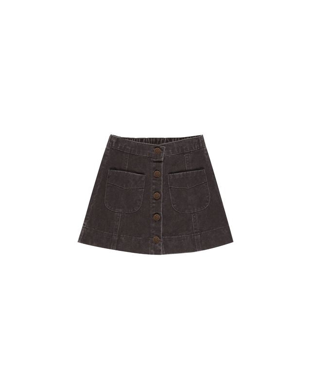 Rylee + Cru Denver Mini Skirt Washed Black