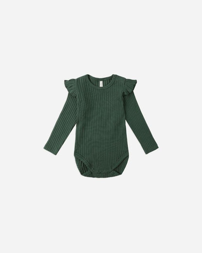 Rylee+Cru Shoulder Ruffle Bodysuit