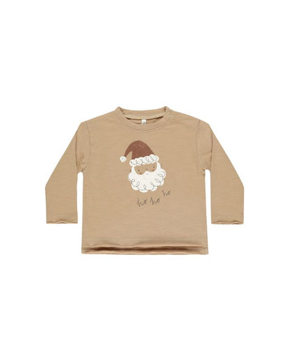 Rylee+Cru Raw Edge Long Sleeve Tee - Santa