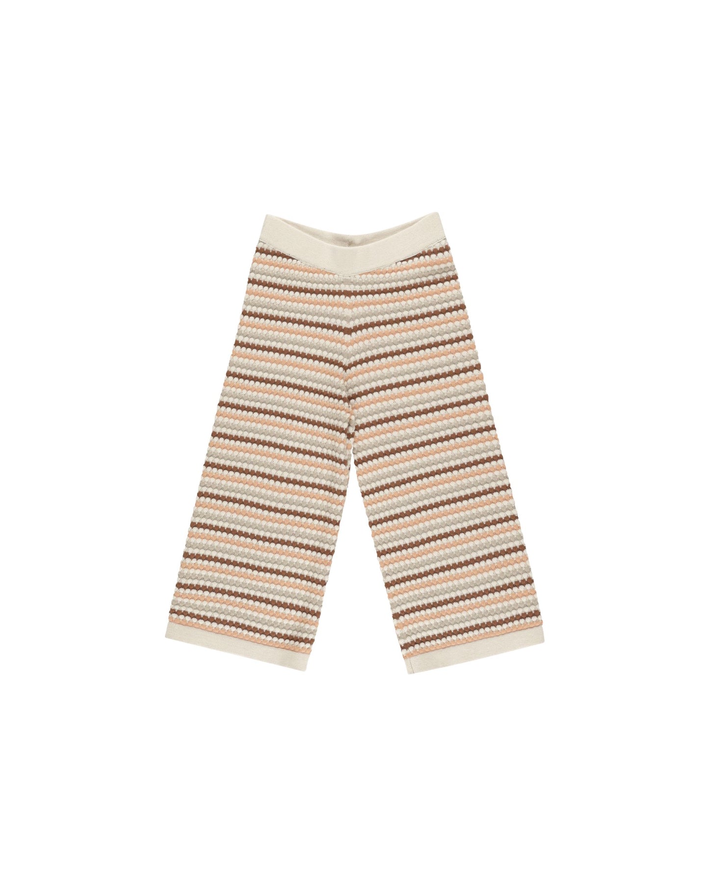 Rylee + Cru Knit Wide Leg Pant - Honeycomb Stripe