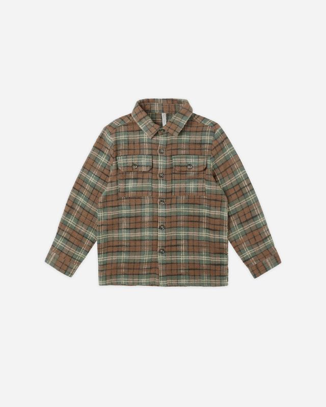 Rylee+Cru Pocketed Flannel Shirt
