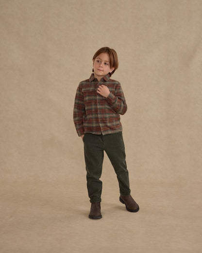 Rylee+Cru Pocketed Flannel Shirt